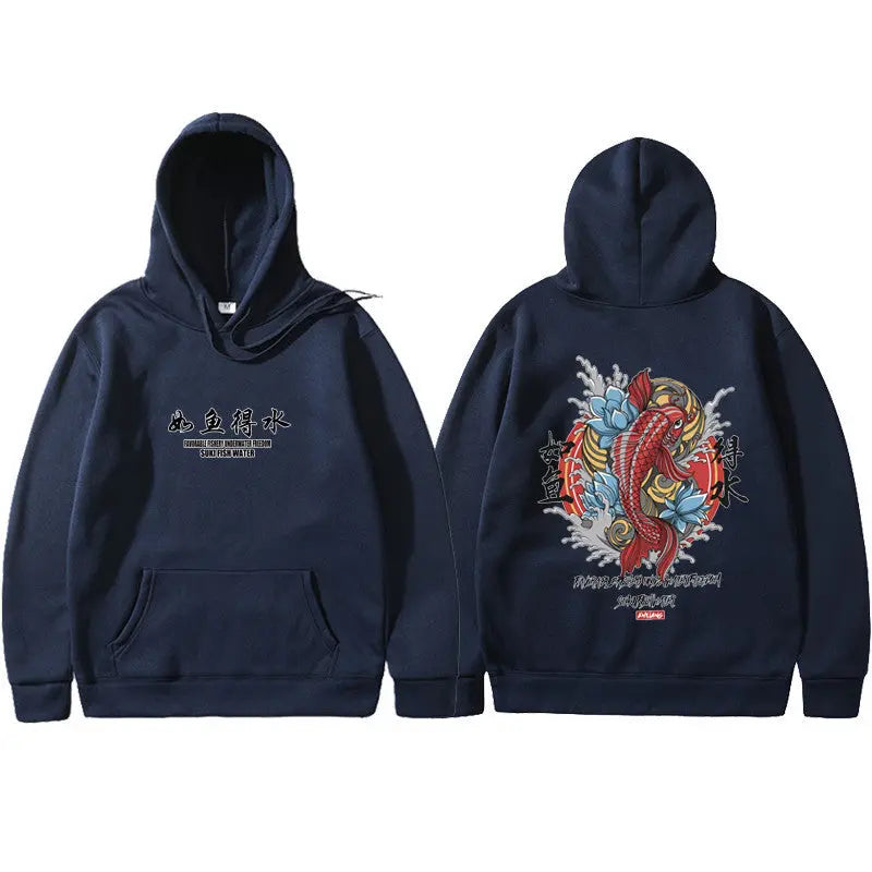 Mens Hip Hop Hoodie Ukiyoe Streetwear null