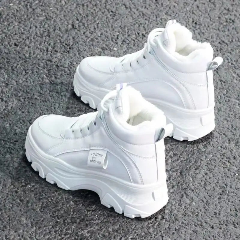 Ladies Plus Velvet Thick Sports Cotton Shoes null