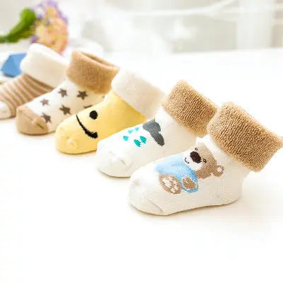 Autumn and winter thick warm children's socks terry cute tube socks men and women baby socks null