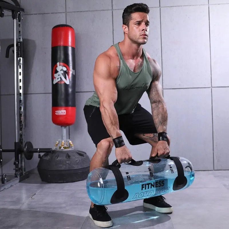 Transparent Cylindrical Weight-bearing Fitness Water Dumbbell Fitness Exercise Training Weightlifting Equipment null