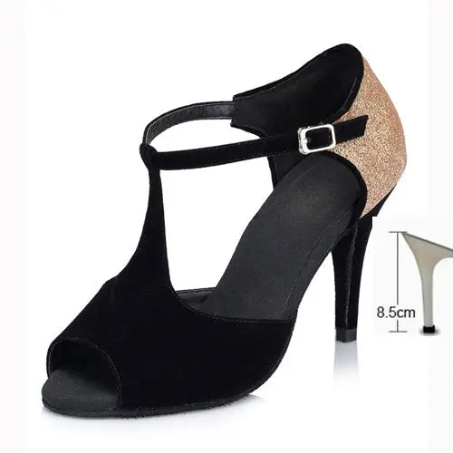 Ladies Buckle Latin Dance Shoes null
