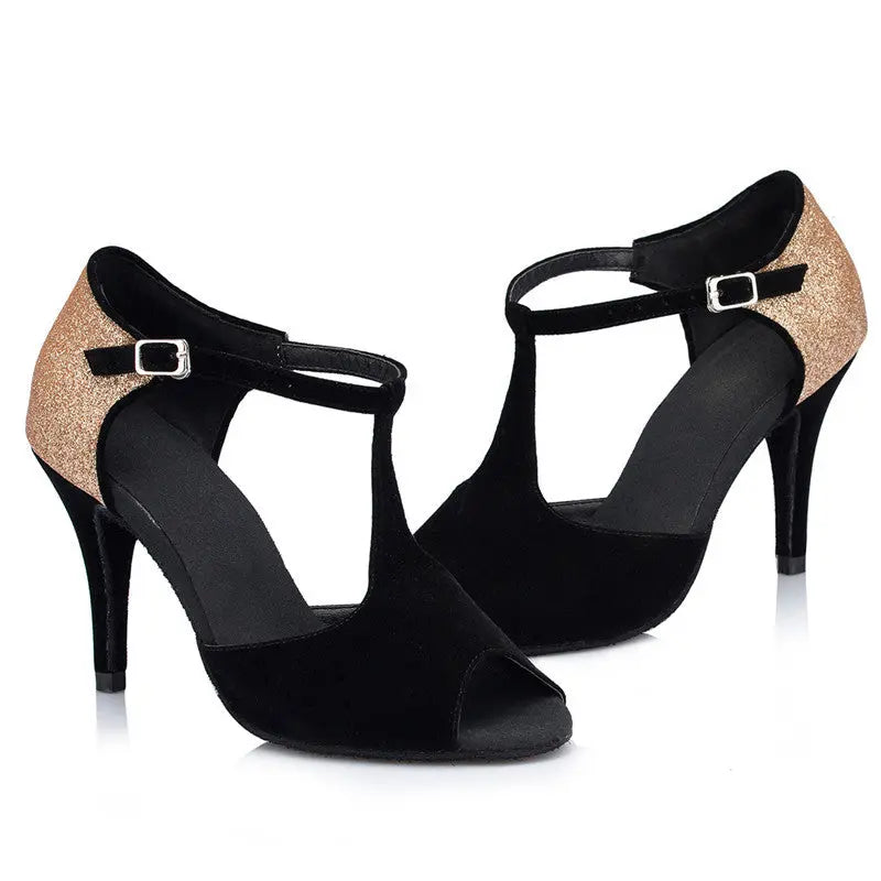 Ladies Buckle Latin Dance Shoes null