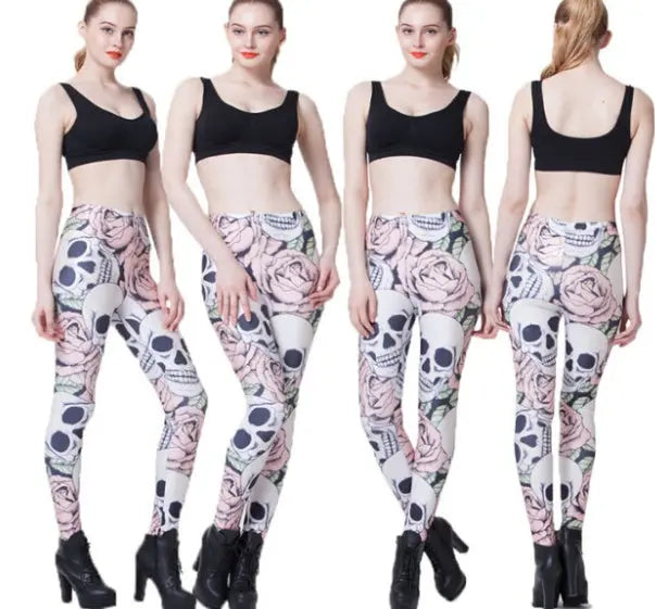 Skull leggings null