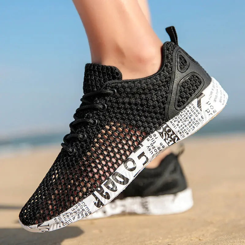 Casual Men's Shoes Breathable Sneakers Match Hollow Lace Board Shoes null