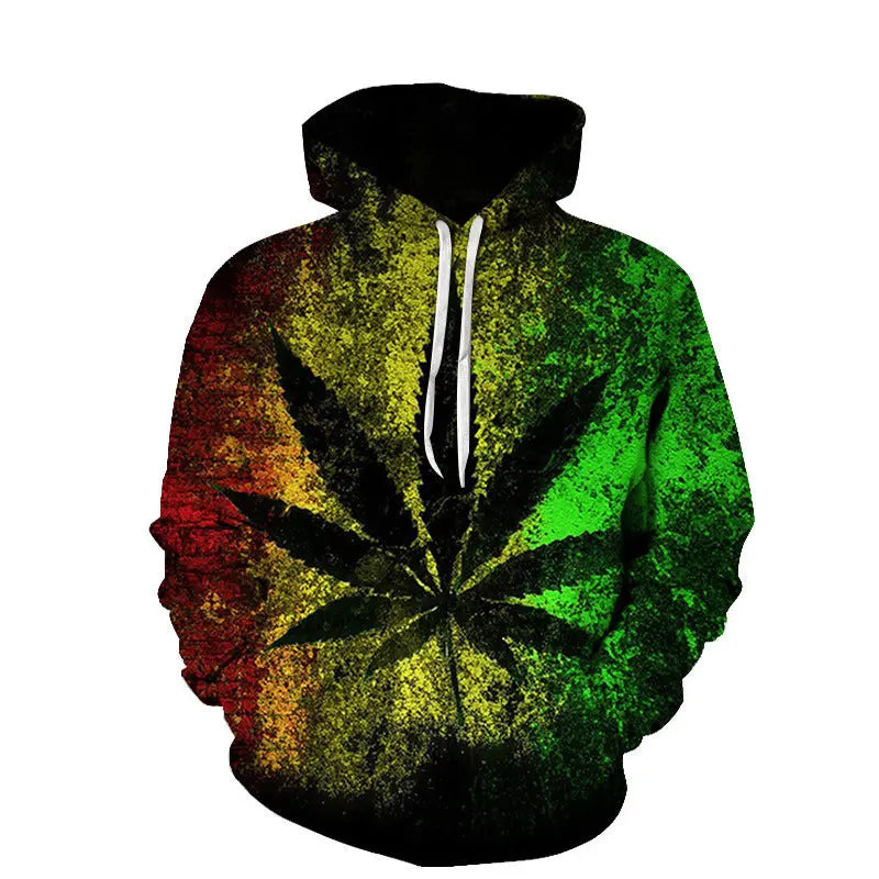 Beach Maple Leaf Couples Sport Sweaters Men And Women Casual Hoodies null