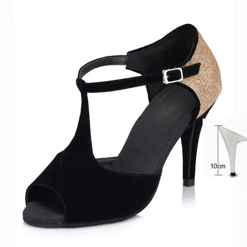 Ladies Buckle Latin Dance Shoes null