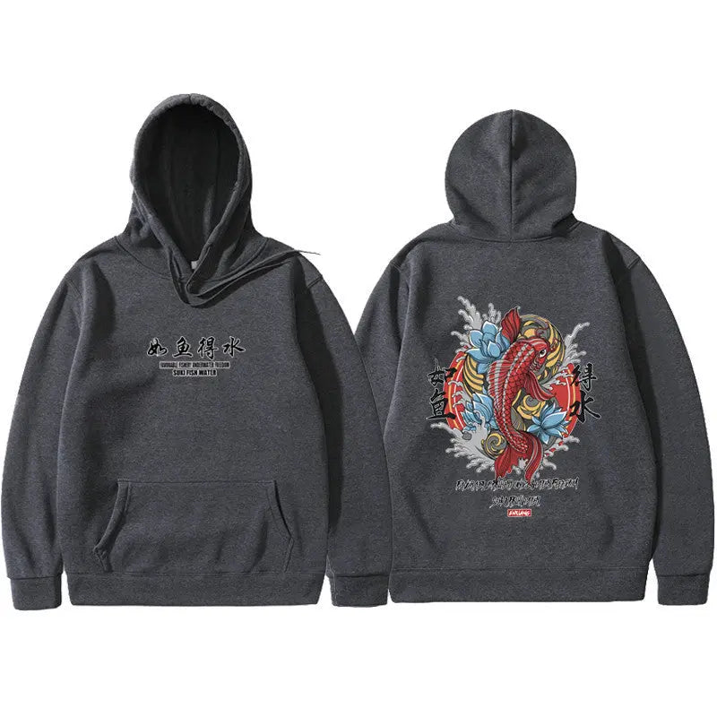 Mens Hip Hop Hoodie Ukiyoe Streetwear null