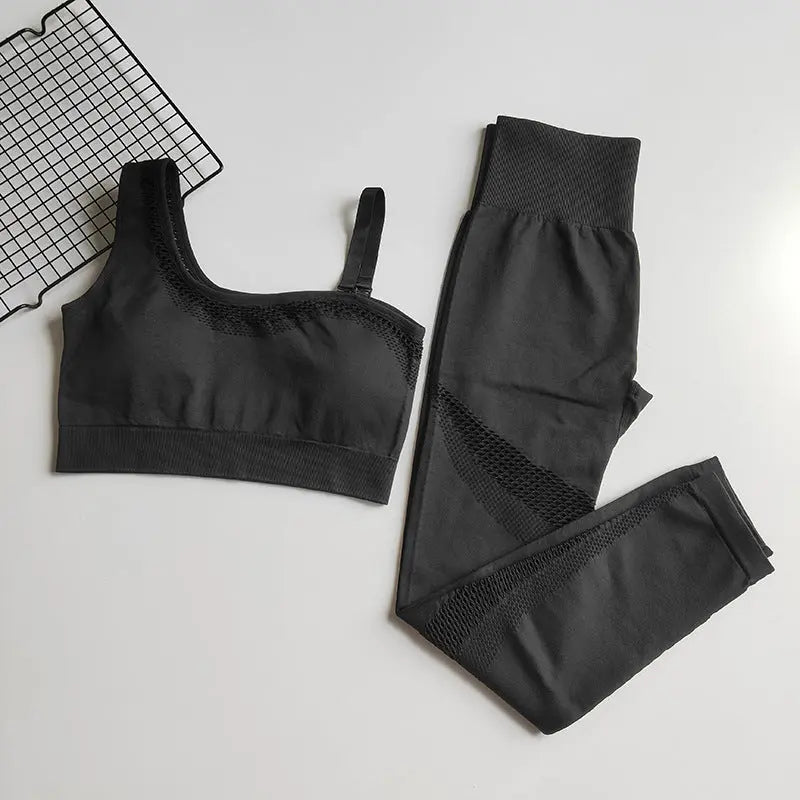 One-shoulder gym suit null