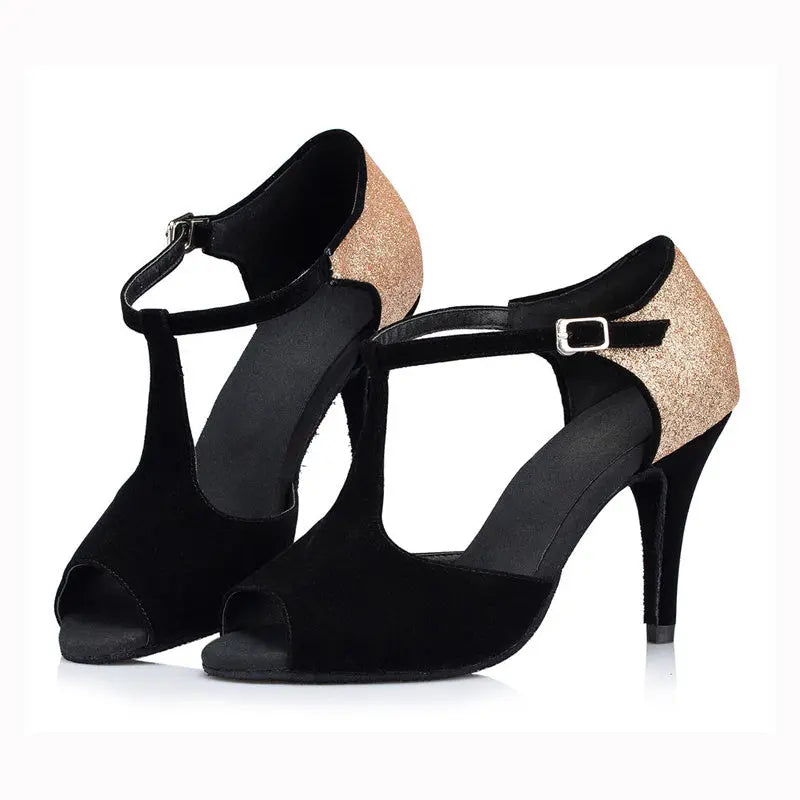Ladies Buckle Latin Dance Shoes null