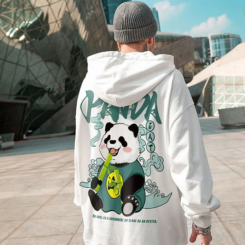 Mens Fashion Casual Loose Panda Print Sweatshirt null