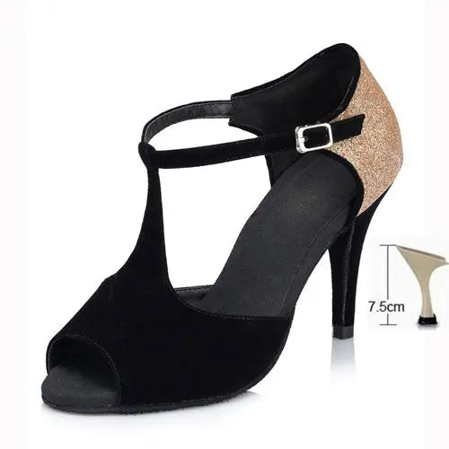 Ladies Buckle Latin Dance Shoes null