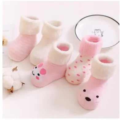 Autumn and winter thick warm children's socks terry cute tube socks men and women baby socks null