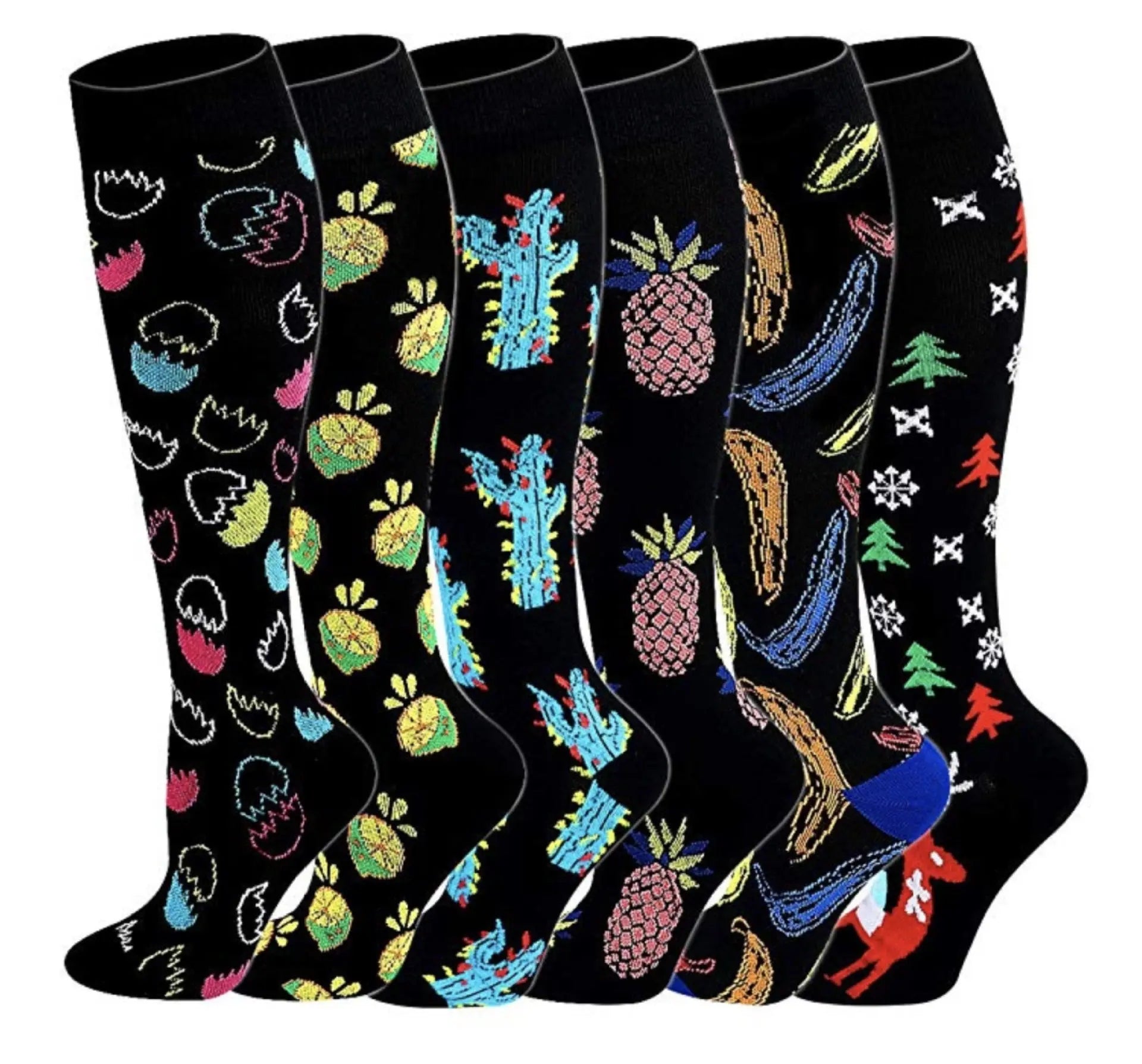 Cycling Socks, Sports Compression Socks, Mixable Compression Socks null