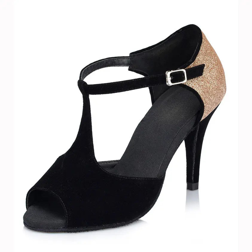 Ladies Buckle Latin Dance Shoes null