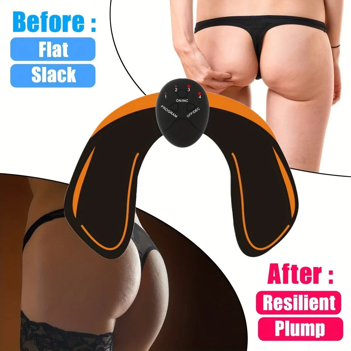 Hip Trainer, Buttock Lift Massage Device Smart Fitness Exercise Gear Home Office, Portable U-Shape Butt Lifting Workout Equipment Gifts For Women null