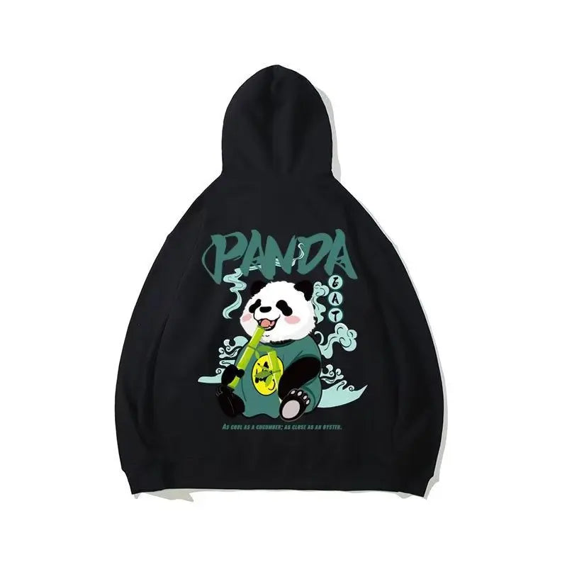Mens Fashion Casual Loose Panda Print Sweatshirt null