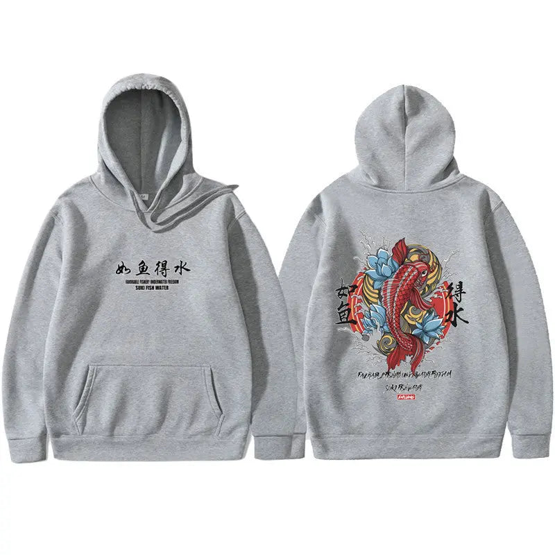 Mens Hip Hop Hoodie Ukiyoe Streetwear null