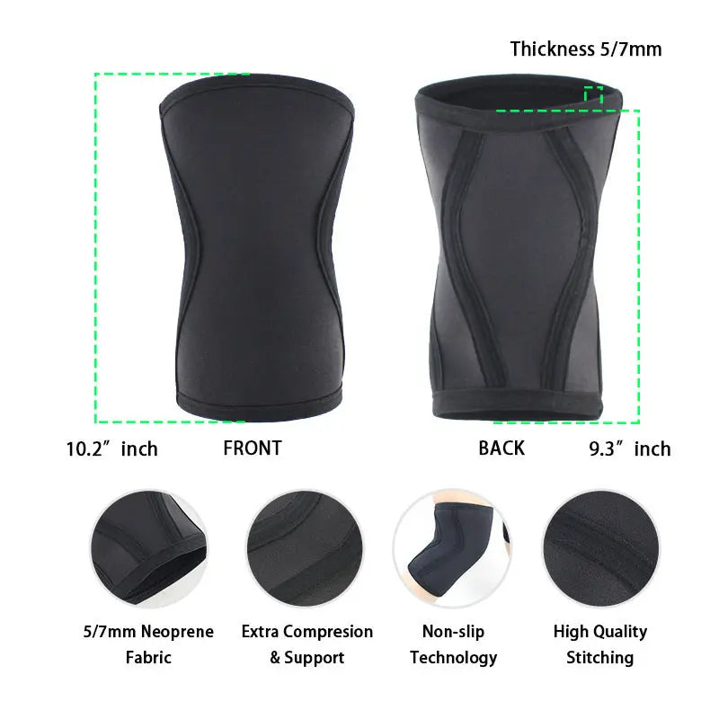 Thick Neoprene Gym Weightlifting Knee Pads null