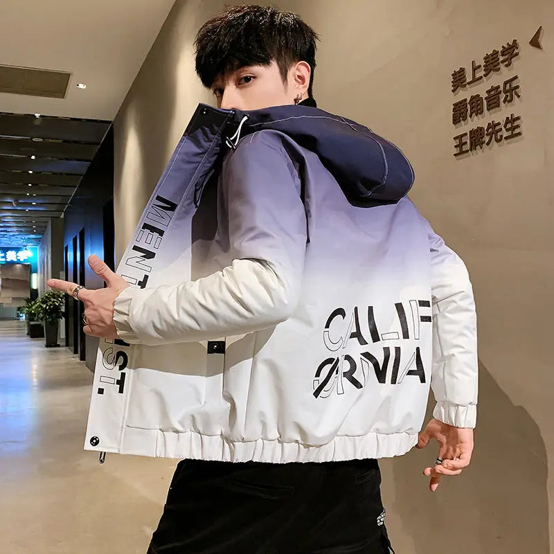 Thin Gradient Coat For Men Fashion Clothes null