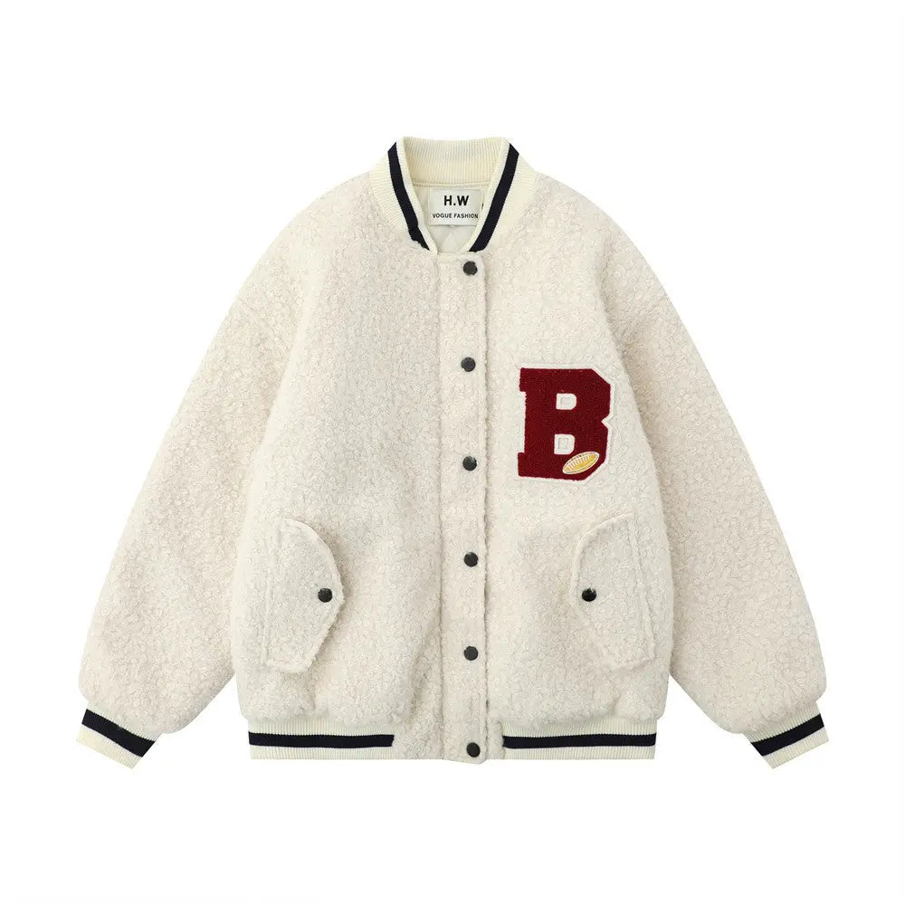 Lamb Wool Baseball Uniform Cotton Clothes Men null